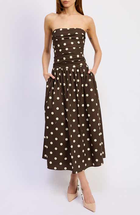 Lainey Dot Sleeveless Midi Dress