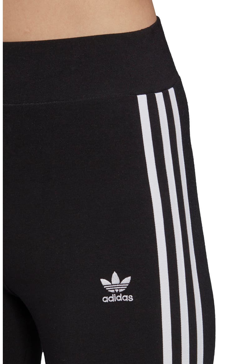 3-Stripes Tights, Alternate, color, BLACK/ WHITE