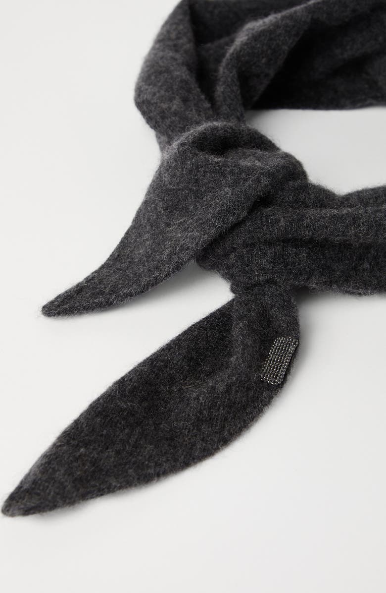 Brunello Cucinelli Foulard with monili, Alternate, color, Anthracite
