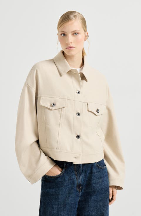 Lightweight cloth outerwear jacket