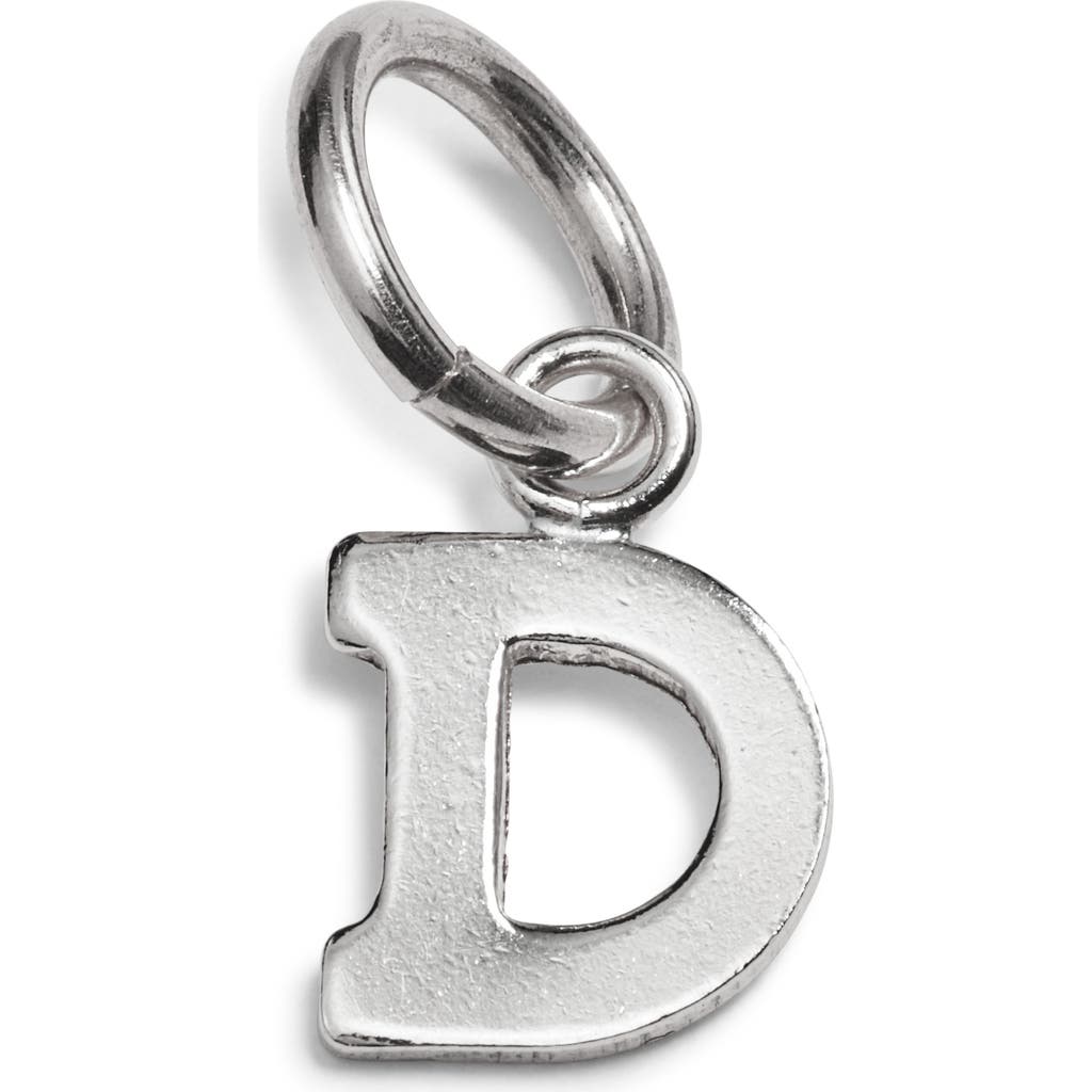 Nashelle Initial Charm In Sterling Silver - D