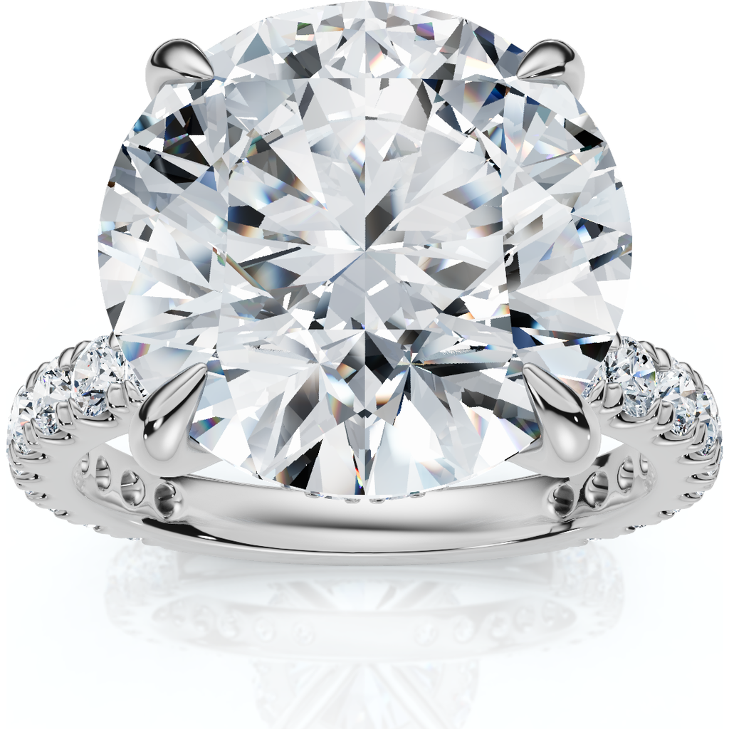 Bliss Diamond Certified 7 1/4ct Diamond Engagement Side Halo Ring 14k Gold Or Pt Lab Grown