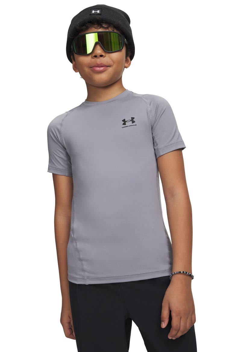 Kids' UA HeatGear® Graphic Tee, Alternate, color, STEEL