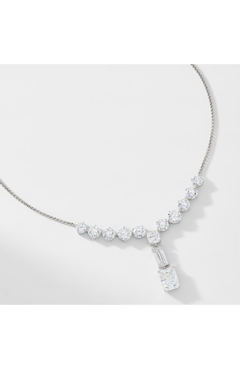 Nadri Invitation Only Cluster Y-Necklace, Alternate, color, Rhodium