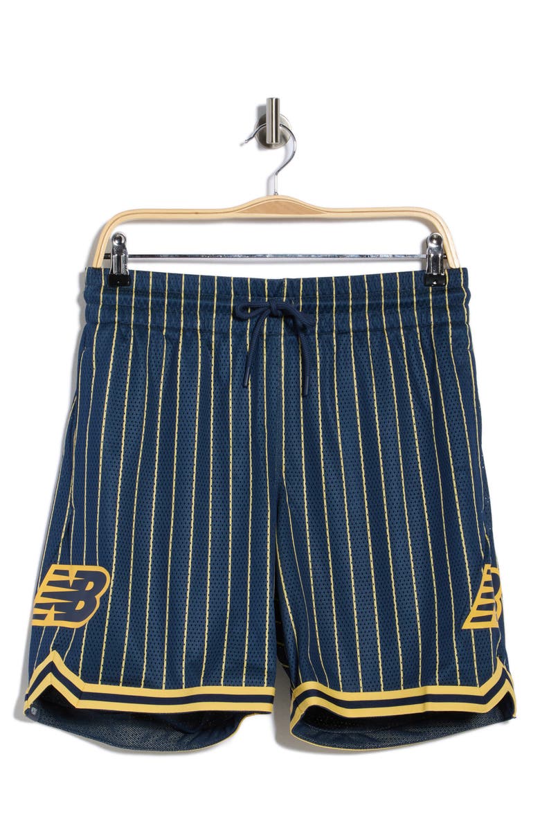 New Balance In Game Mesh Shorts, Main, color, Navy
