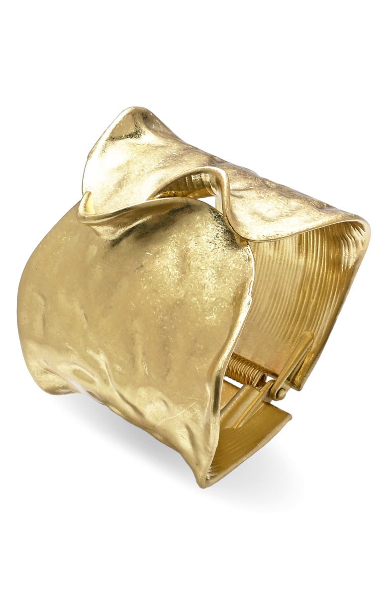 EYE CANDY LOS ANGELES Sonia Hammered Hinged Bracelet, Alternate, color, 