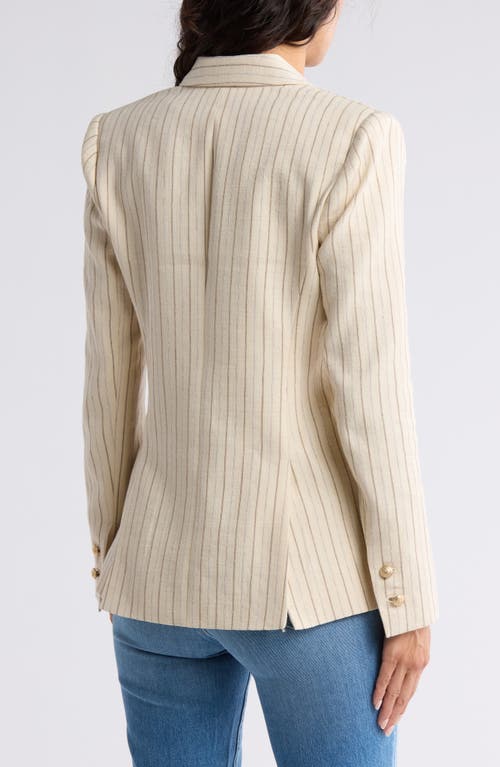 L Agence L'agence Clementine Blazer Jacket In Gold