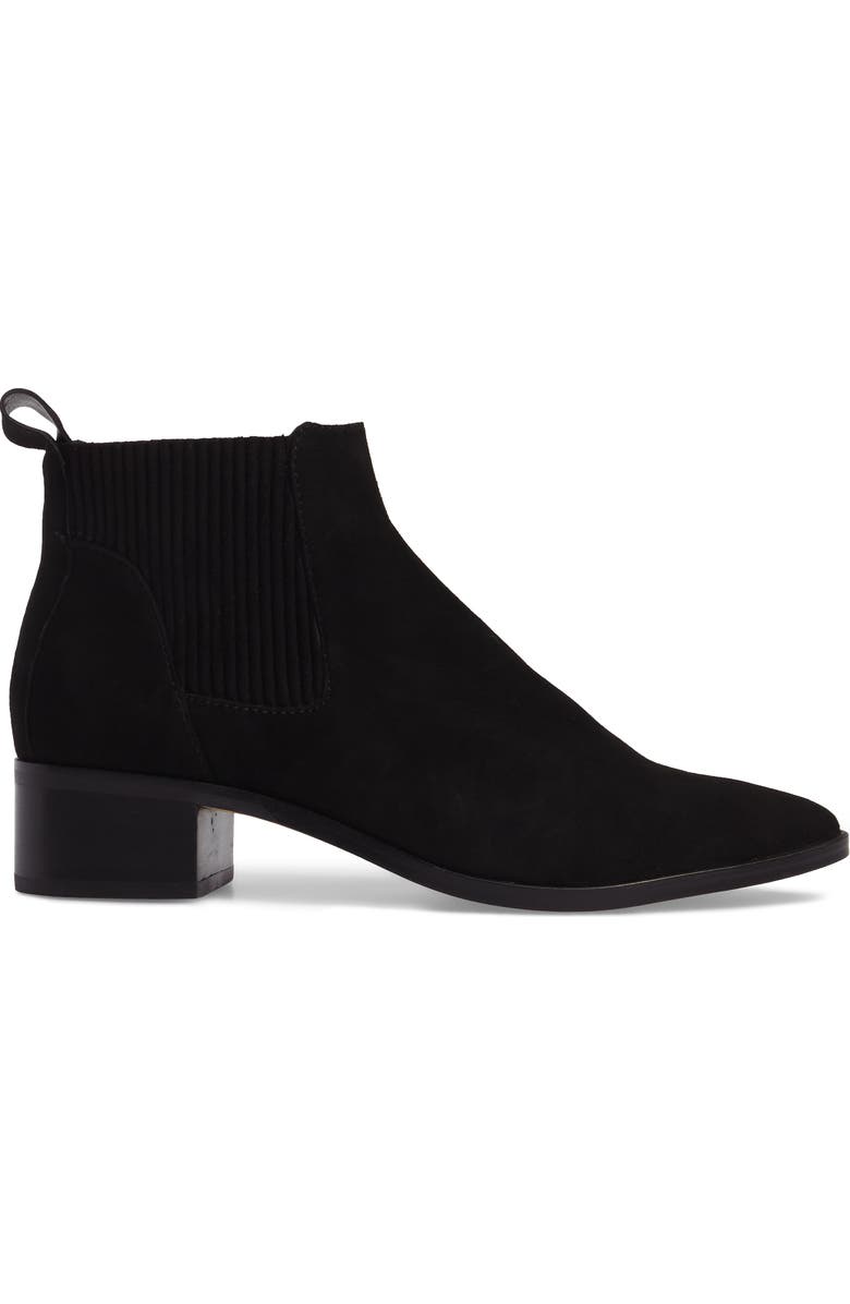 Dolce Vita Macie Pointy Toe Chelsea Bootie, Alternate, color, Onyx Suede