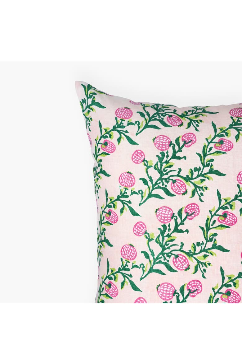 Rasa - Pure Linen Throw Pillow Cover, Alternate, color, Pastel Pink