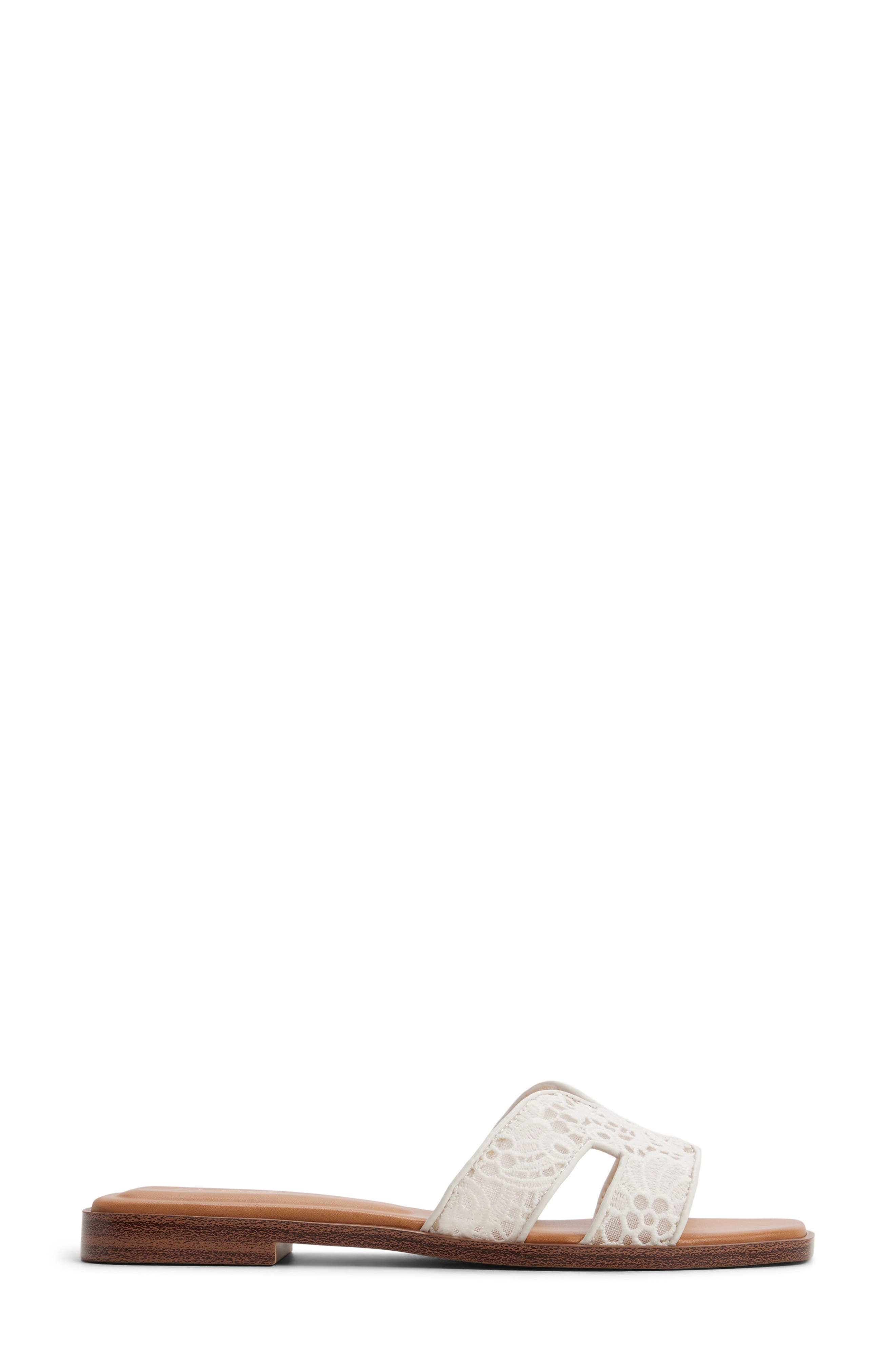 ALDO Itsandal Slide Sandal, Alternate, color, White/ Bone