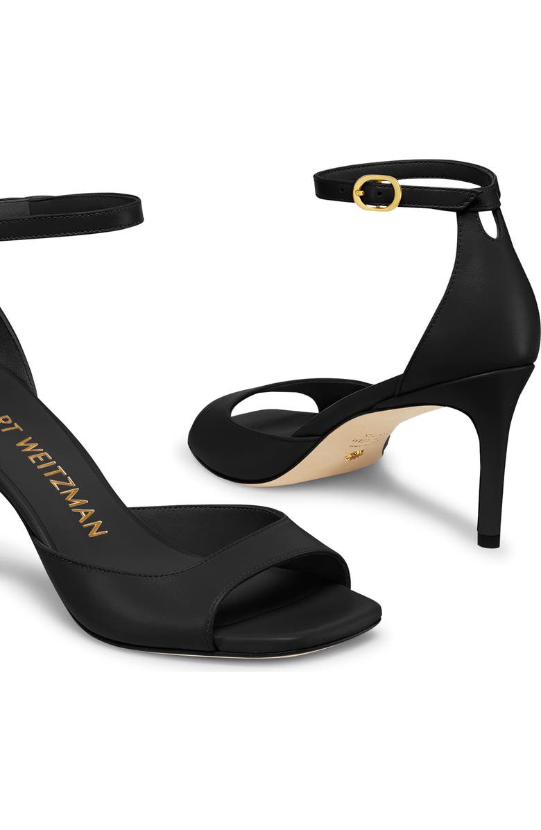 Stuart Weitzman Nudistia 75 Sandal, Alternate, color, Black