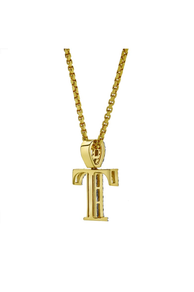 T Initial Diamond Pendant 10K Yellow Gold - 0.59 Carats, Alternate, color, 10K Yellow Gold