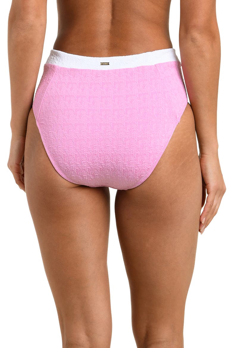 Vanessa Colorblock High Waist Bikini Bottoms, Alternate, color, BLUSH