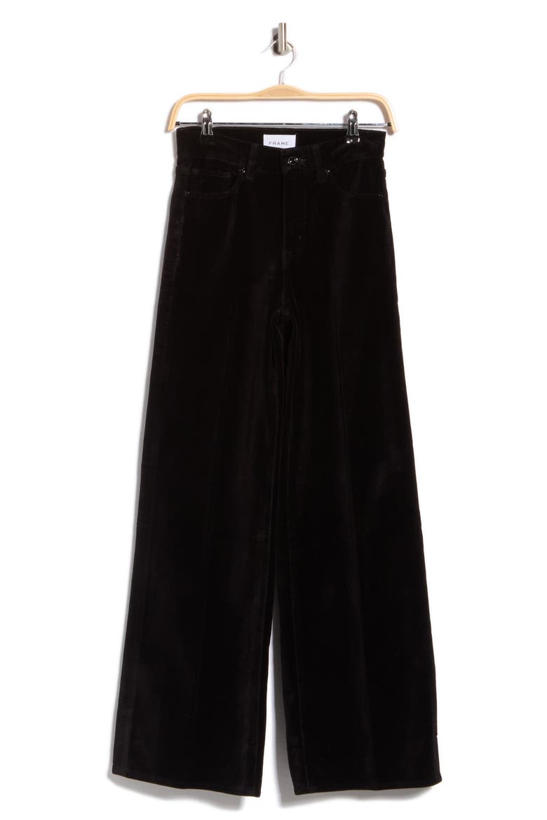 The High Waist Wide Leg Pants, Alternate, color, BLACK VELVET
