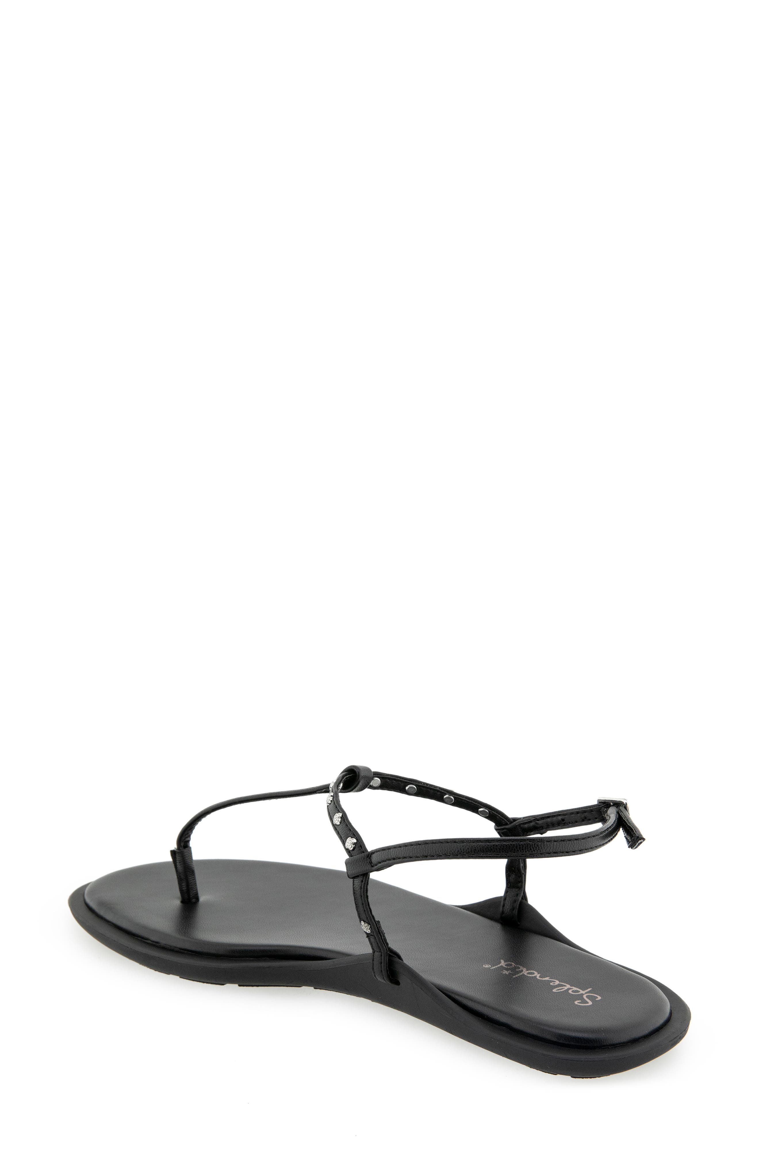 Splendid Asher Studded T-Strap Sandal, Alternate, color, Black