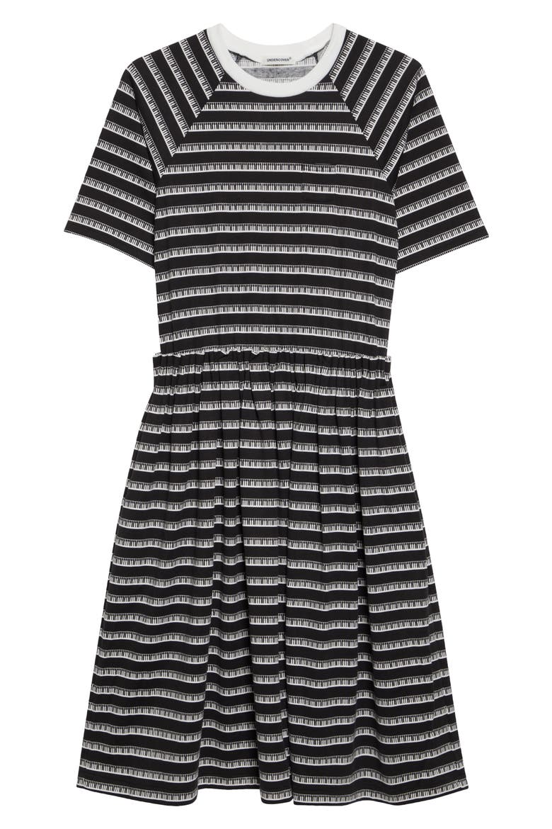 Print Mock Two-Piece Dress, Alternate, color, BLACK BORDER