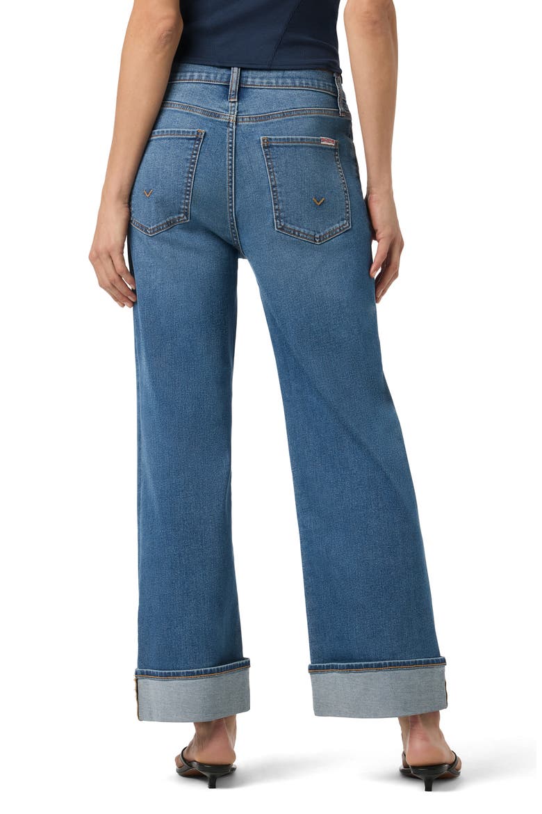 Rosalie High Waist Cuffed Wide Leg Jeans, Alternate, color, WAIPO