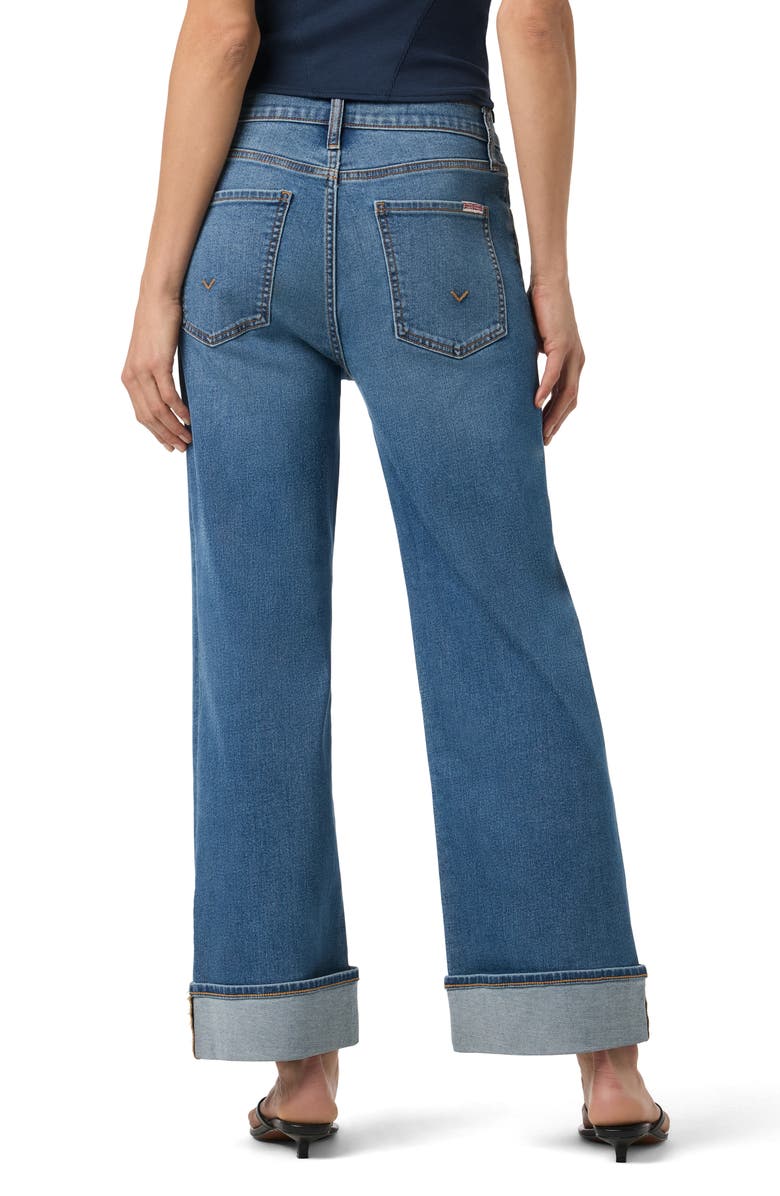 Hudson Jeans Rosalie High Waist Cuffed Wide Leg Jeans, Alternate, color, Waipo