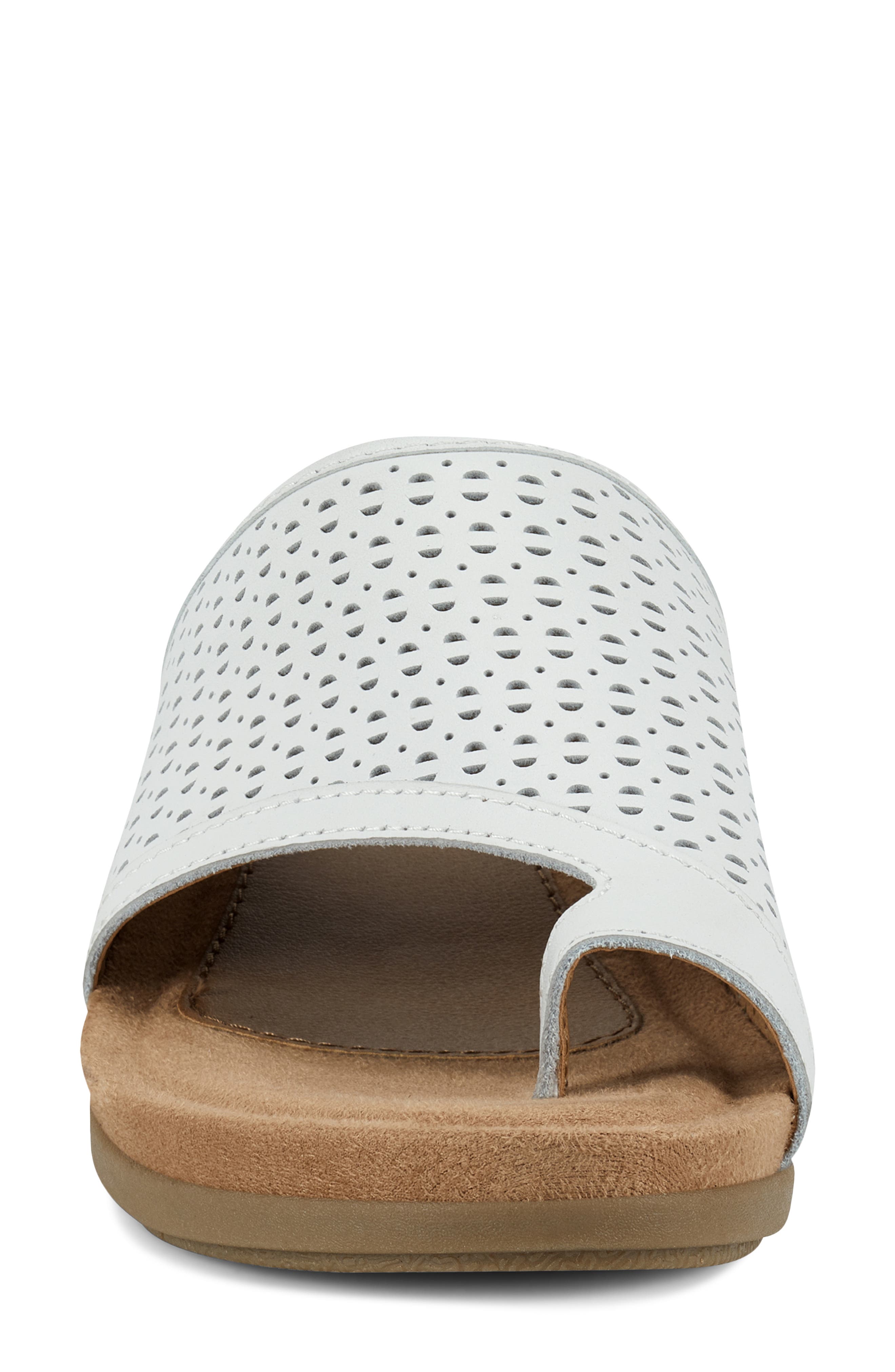 Wedge Slide Sandal, Alternate, color, WHITE LEATHER