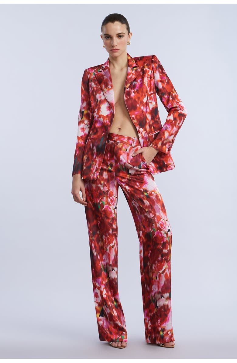 BCBGMAXAZRIA Washed Floral Pant, Main, color, Washed Rose Chili Pepper Print