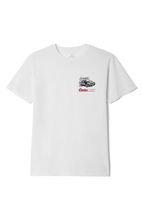 Brixton Coors Light Raceway Graphic T-shirt In White