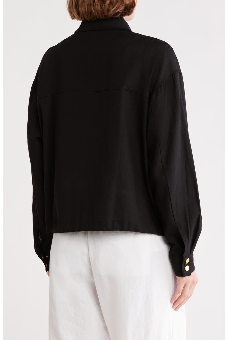Crop Safari Jacket, Alternate, color, BLACK