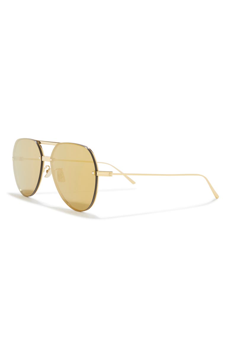 61mm Aviator Sunglasses, Alternate, color, GOLD GOLD GOLD