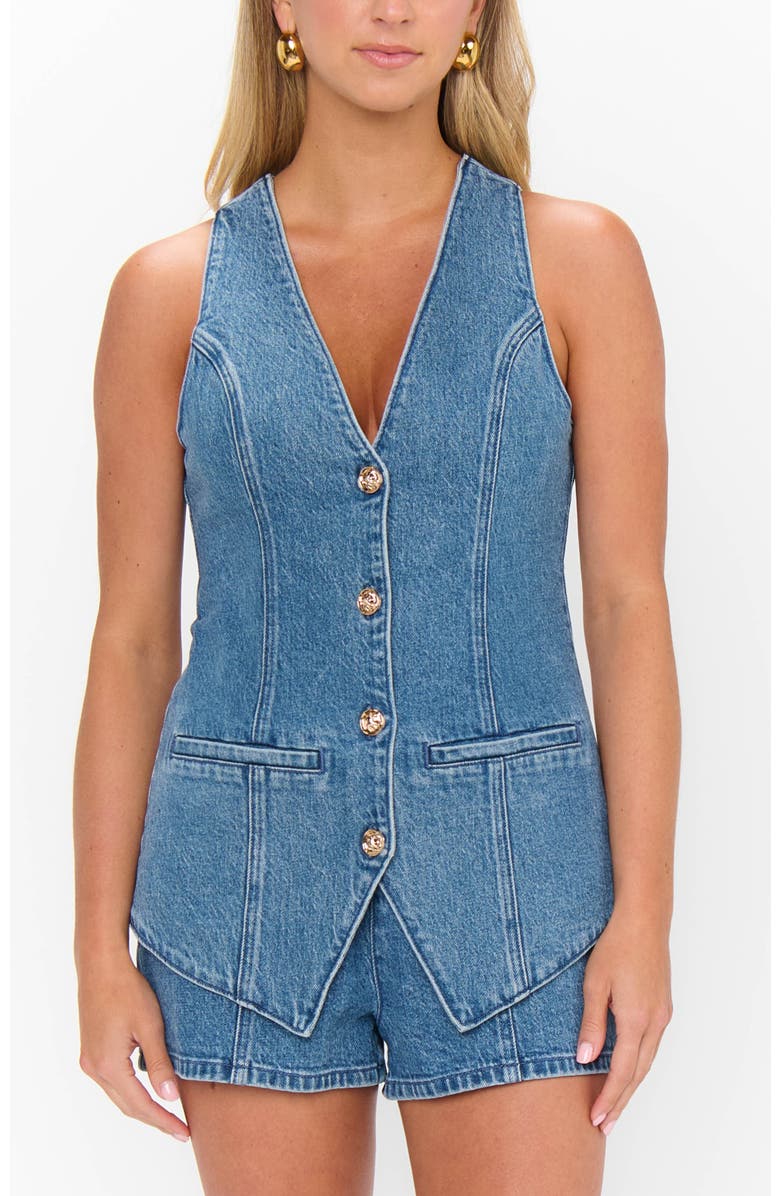 Show Me Your Mumu Venture Out Romper, Main, color, Ripple Indigo