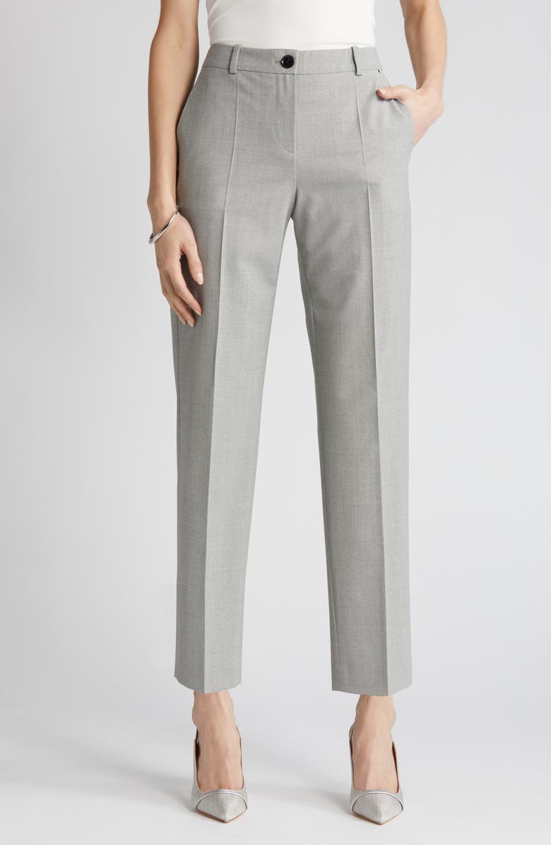 BOSS Tasewa Slim Fit Stretch Wool Blend Pants, Alternate, color,