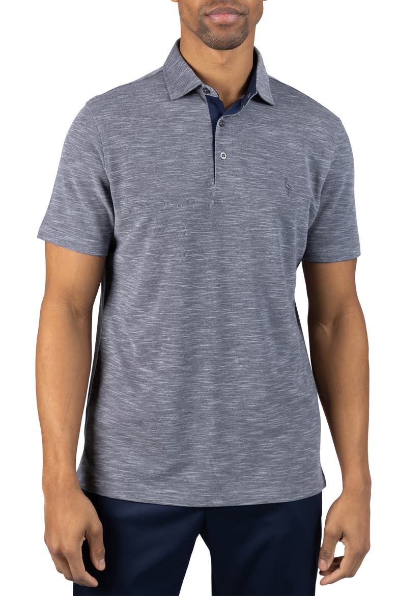 Slub Piqué Polo, Main, color, PEBBLE GREY