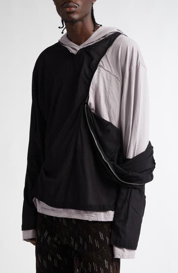 KIKO KOSTADINOV Knox Mesh Overlay Cotton Hoodie | Nordstrom KIKO KOSTADINOV Knox Mesh Overlay Cotton Hoodie | Nordstrom