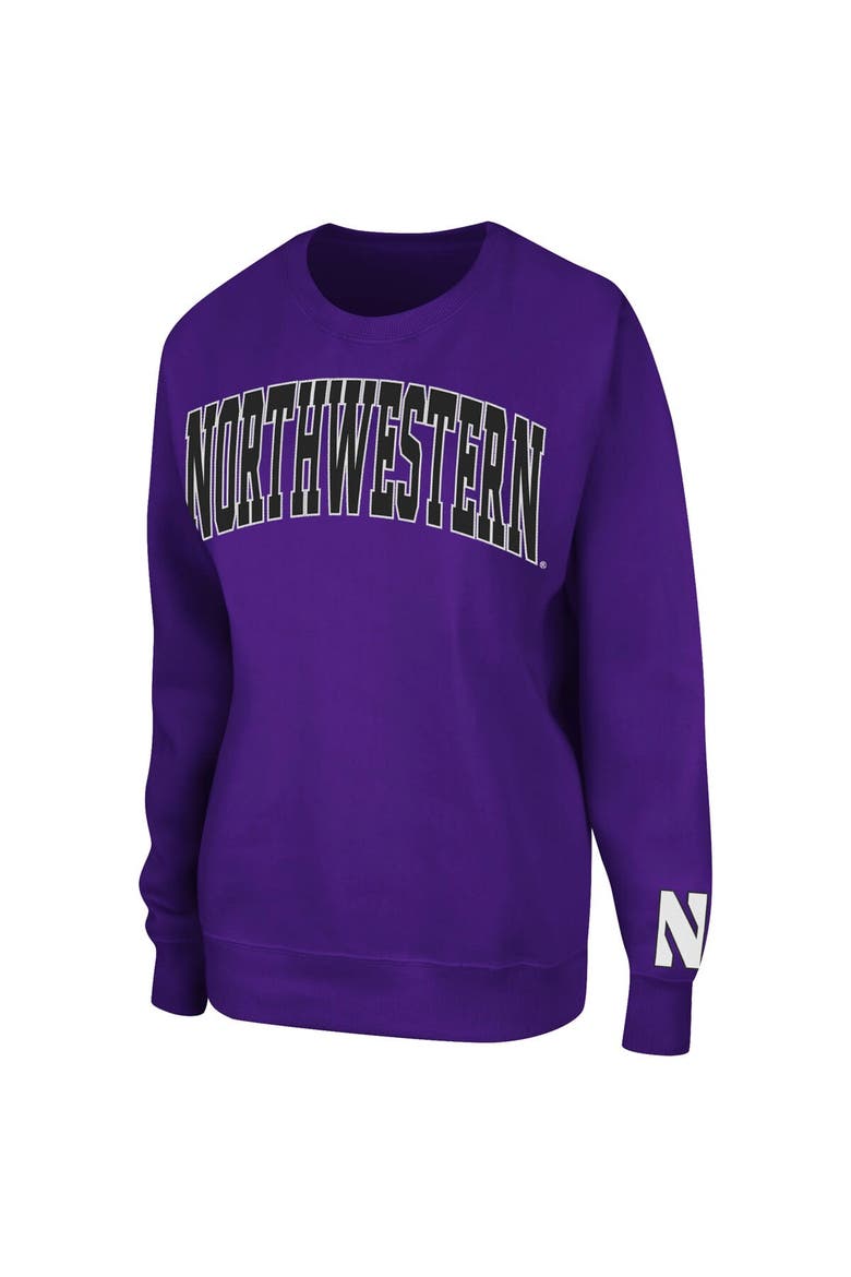 Women's Colosseum Purple Northwestern Wildcats Campanile Pullover Sweatshirt, Alternate, color, Purple