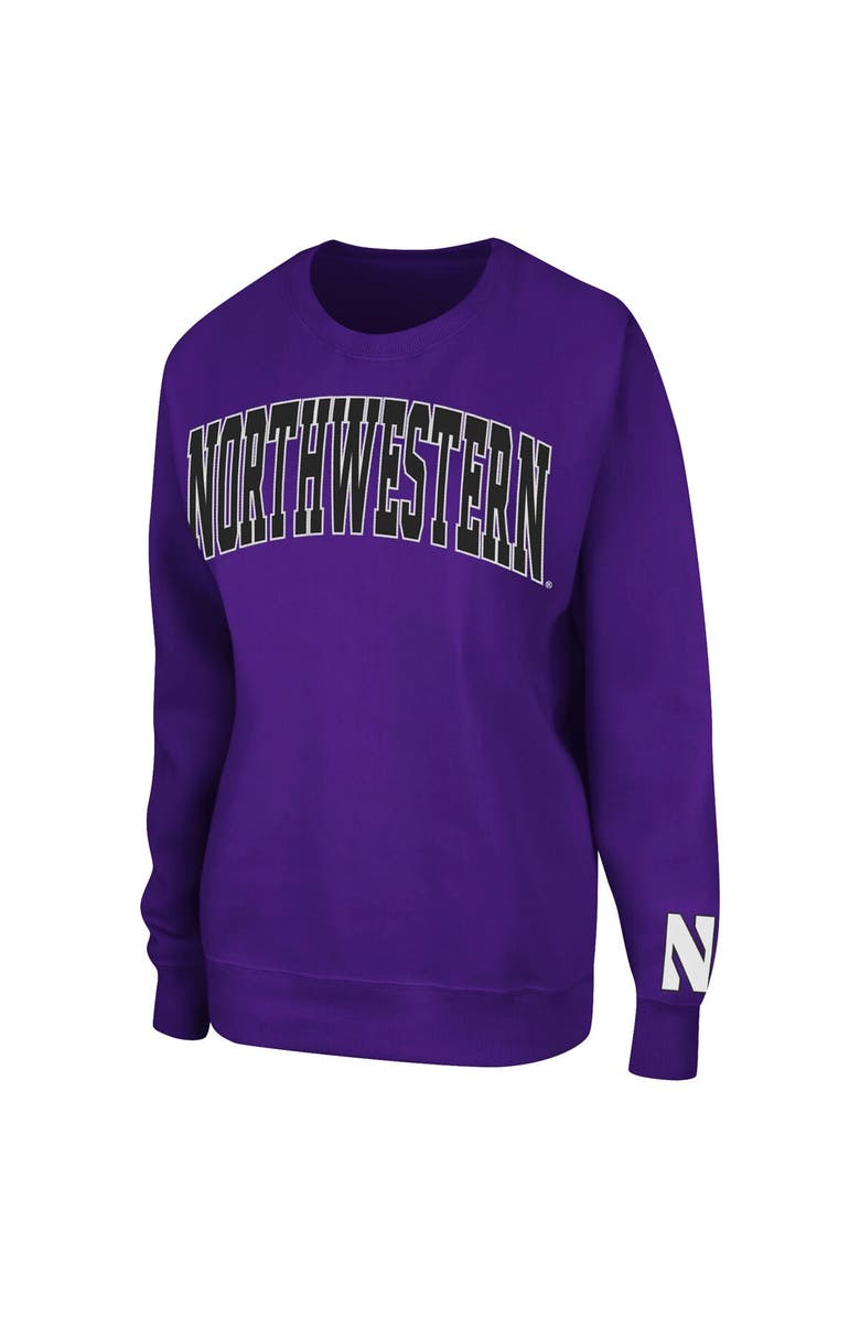 COLOSSEUM Women's Colosseum Purple Northwestern Wildcats Campanile Pullover Sweatshirt, Alternate, color, Purple