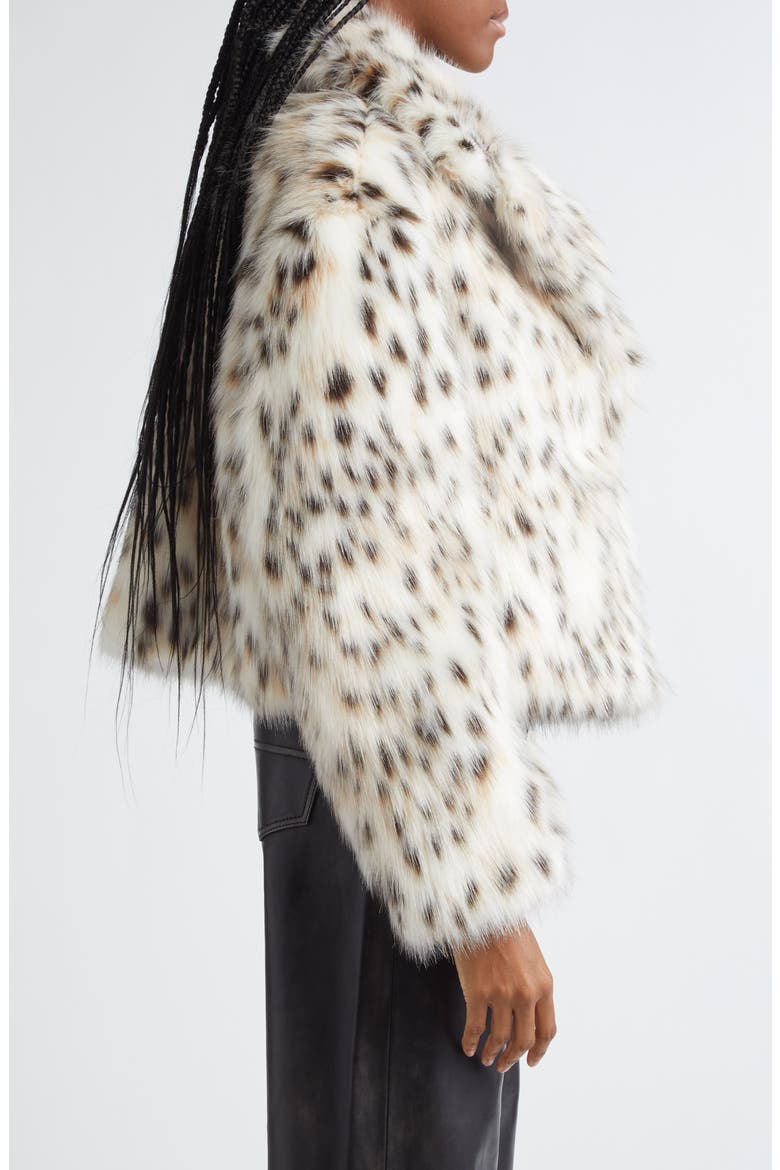 Samara Leopard Faux Fur Jacket, Alternate, color, LEO