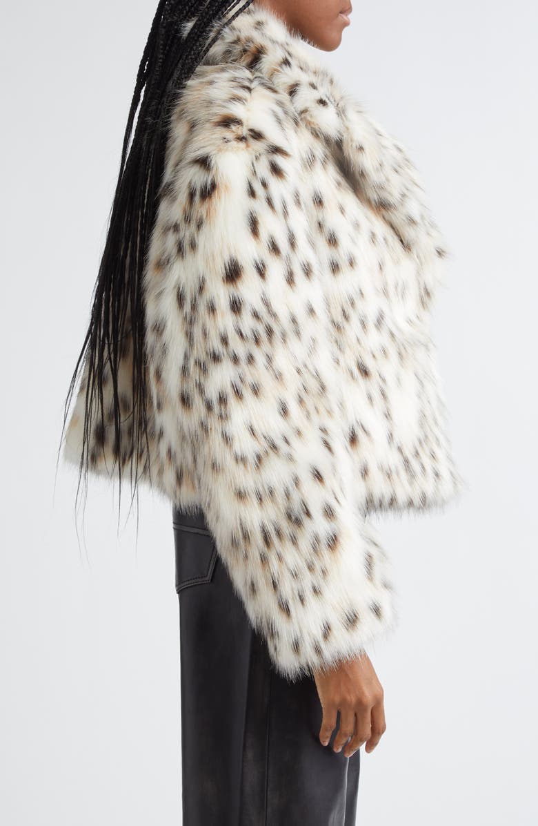 Stand Studio Samara Leopard Faux Fur Jacket, Alternate, color,