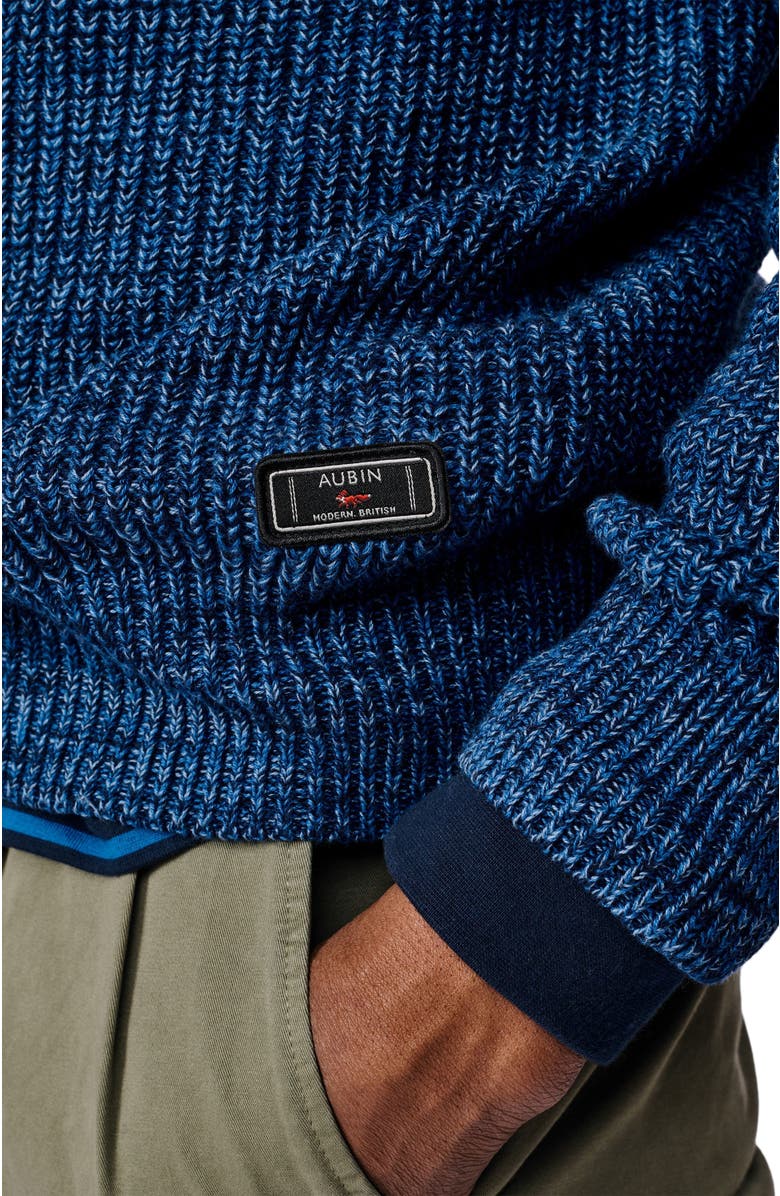 Aubin Martin Ribbed Crew Neck Sweater, Alternate, color, Blue Twist