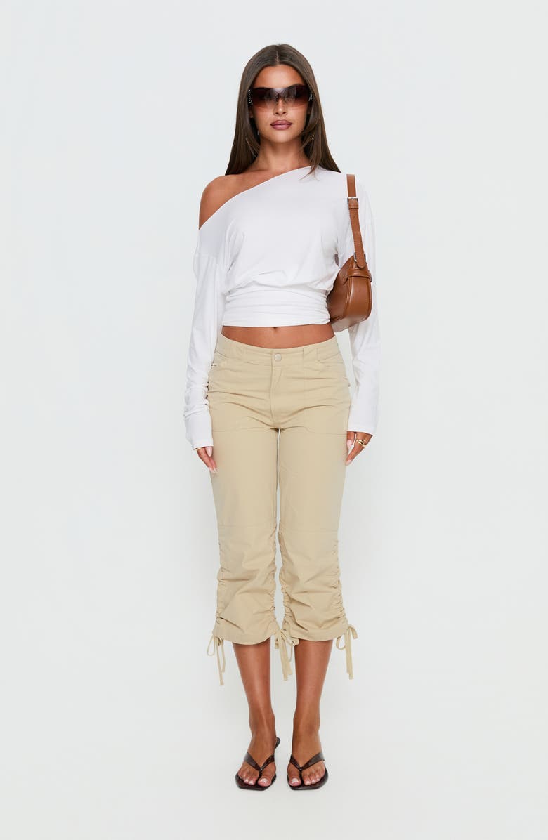 Princess Polly <p>Ashlinn One-Shoulder Crop Top</p>, Alternate, color, White