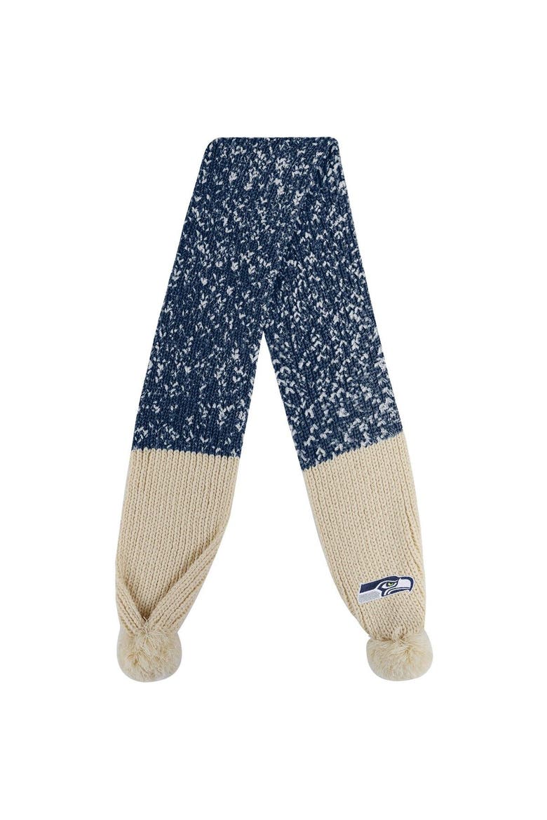 Seattle Seahawks Confetti Scarf with Pom, Alternate, color, Navy