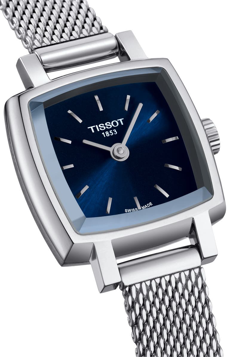 Tissot Lovely Square Mesh Strap Watch, 20mm, Alternate, color, 
