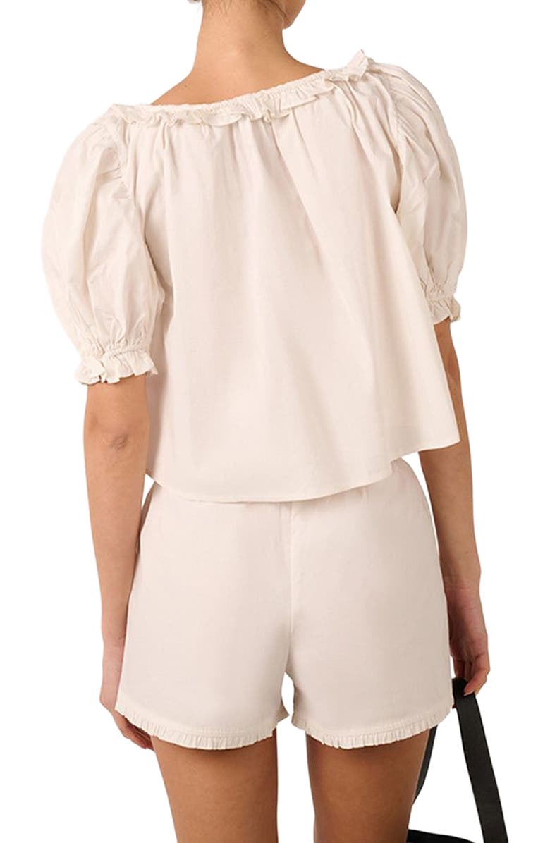 WeWoreWhat Puff Sleeve Button Up Top, Alternate, color, 