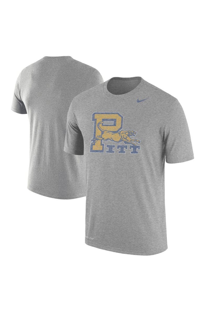 Nike Men's Nike Heathered Gray Pitt Panthers Vintage Logo Performance T-Shirt, Main, color, 