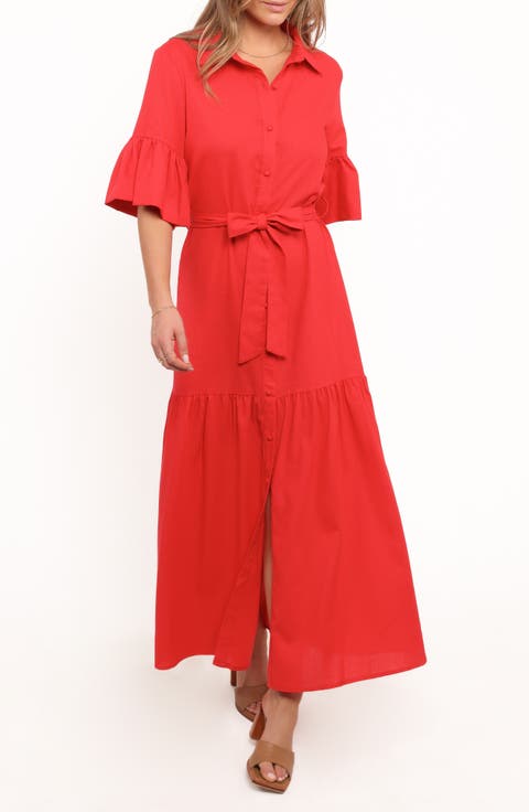 Kirrily Tie Waist Shirtdress