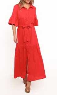 Petal & Pup Kirrily Tie Waist Shirtdress