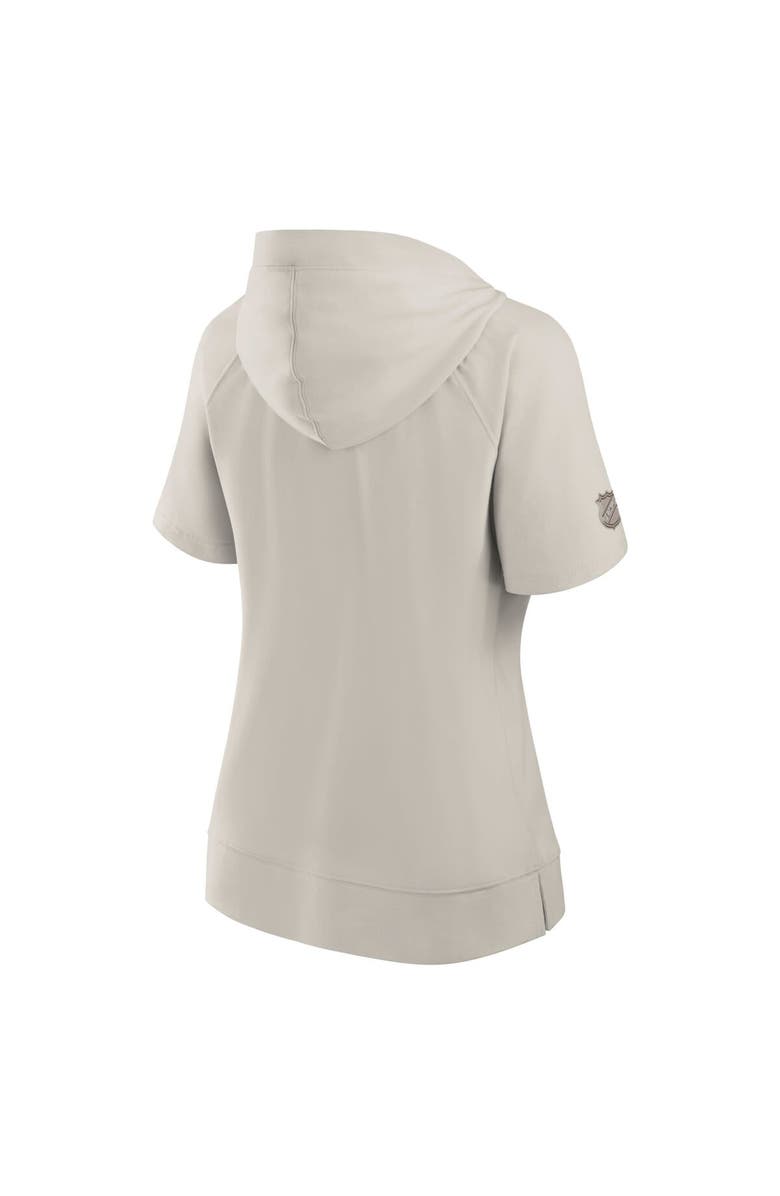 FANATICS Women's Fanatics Cream Detroit Red Wings Authentic Pro Road Short Sleeve V-Neck Pullover Hoodie, Alternate, color, Cream