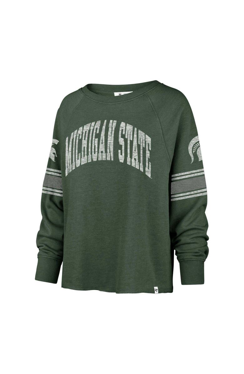 '47 Women's '47 Green Michigan State Spartans Allie Modest Raglan Long Sleeve Cropped T-Shirt, Alternate, color, Green