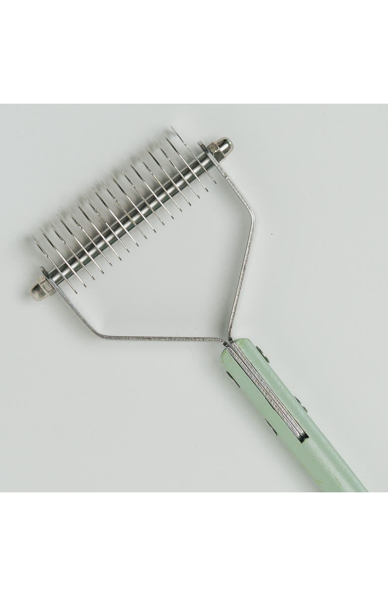 Dexypaws Pet Double Sided Deshedding Undercoat Brush, Sage Green, Dog & Cat, Alternate, color, Green