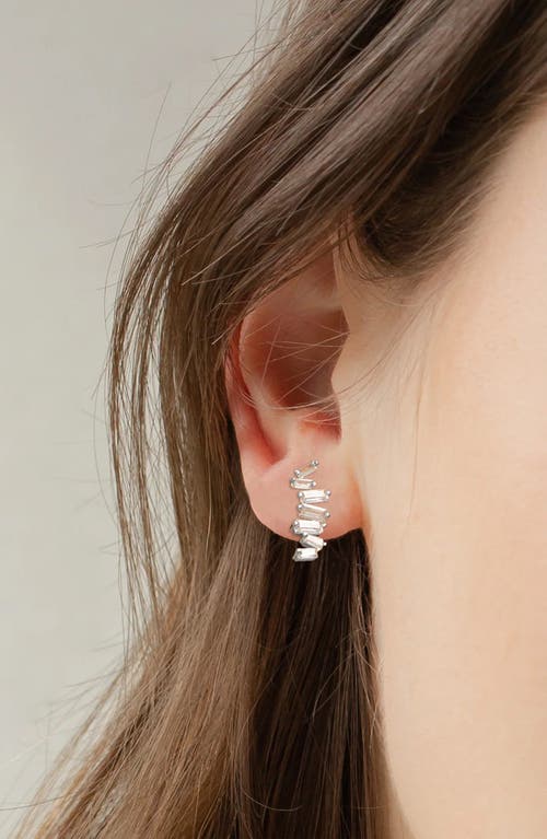 Bearfruit Jewelry Sterling Silver 18k Gold Plated Zig Zag Shape Stud Earrings In Silver