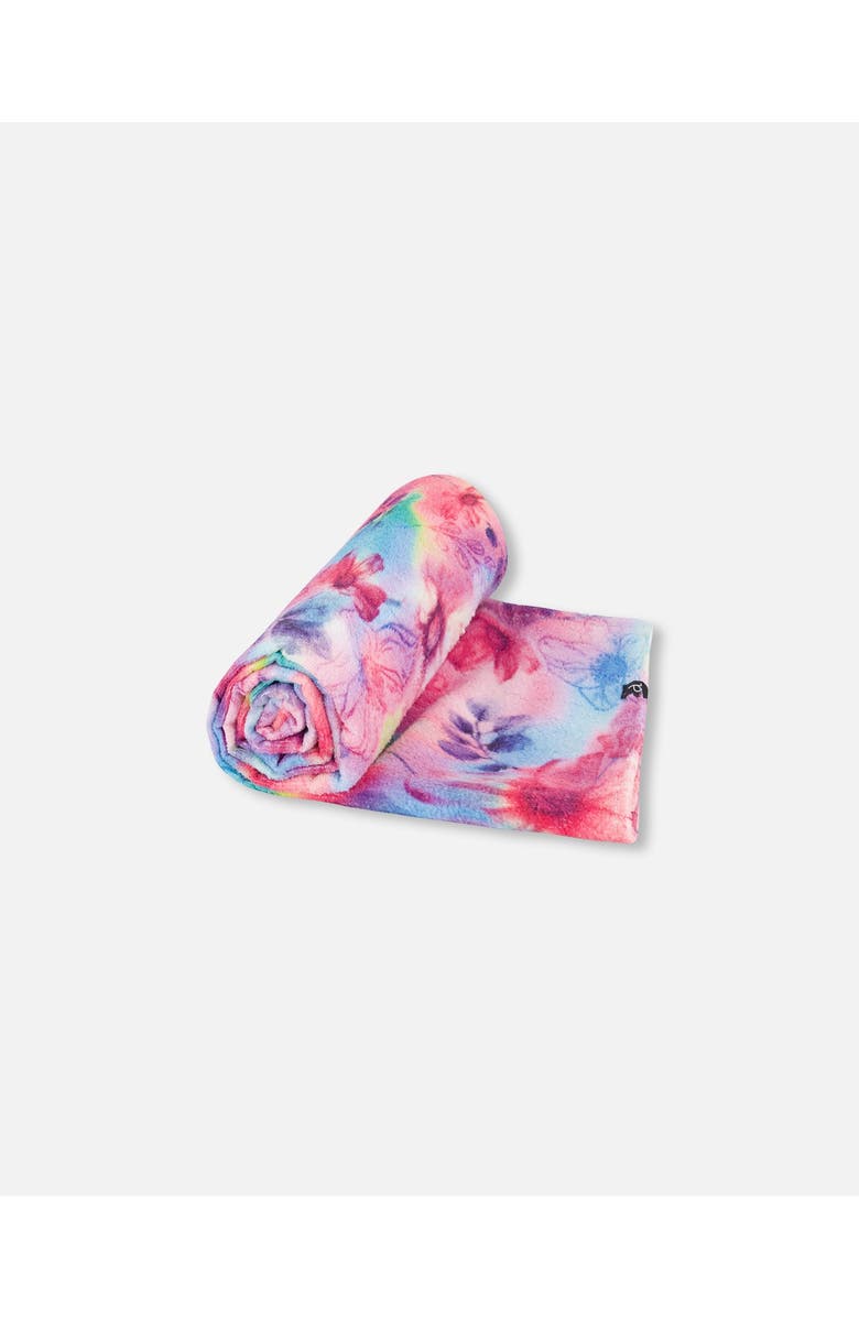 Deux par Deux Girl's Printed Beach Towel Butterflies On Multicolored Background, Alternate, color,
