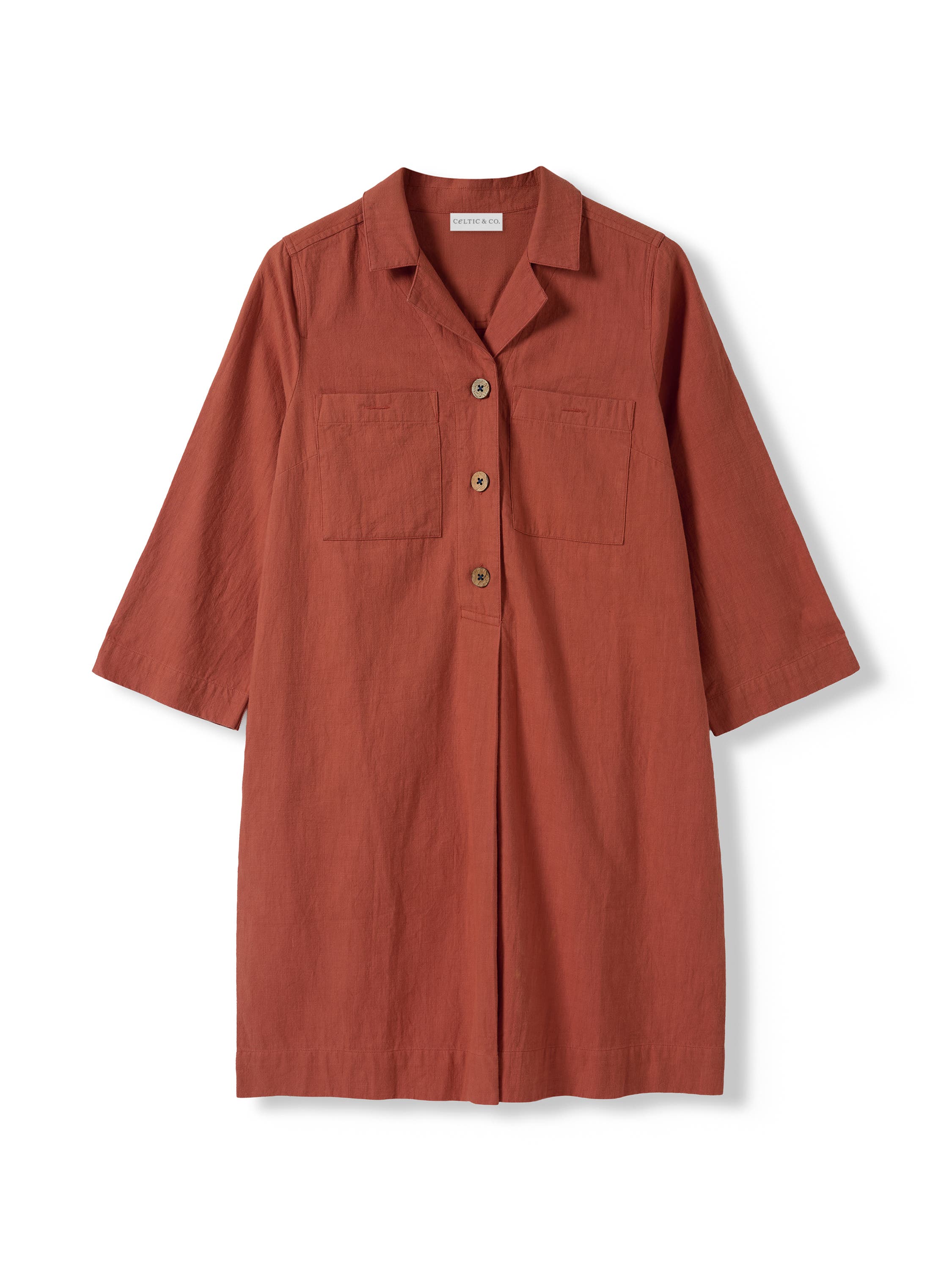 Placket Detail Knee Length Dress - image 2