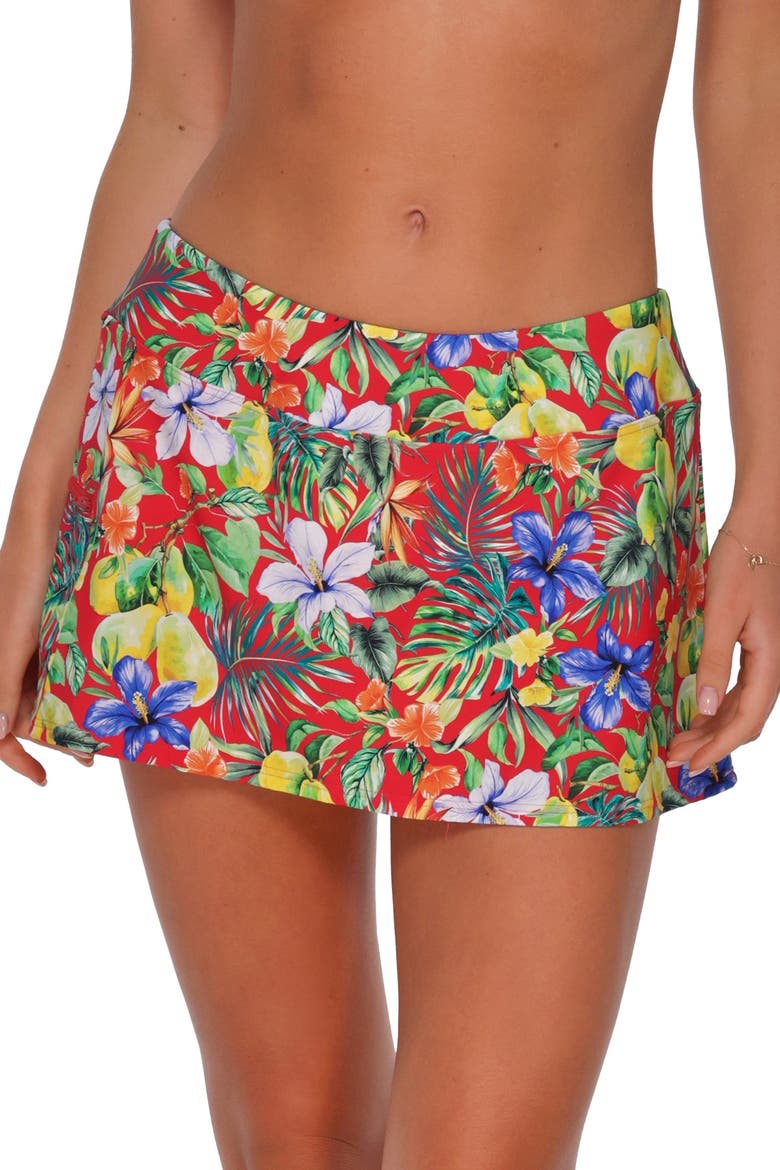 Sporty Swim Skirt Bottoms, Alternate, color, Surf'S Up